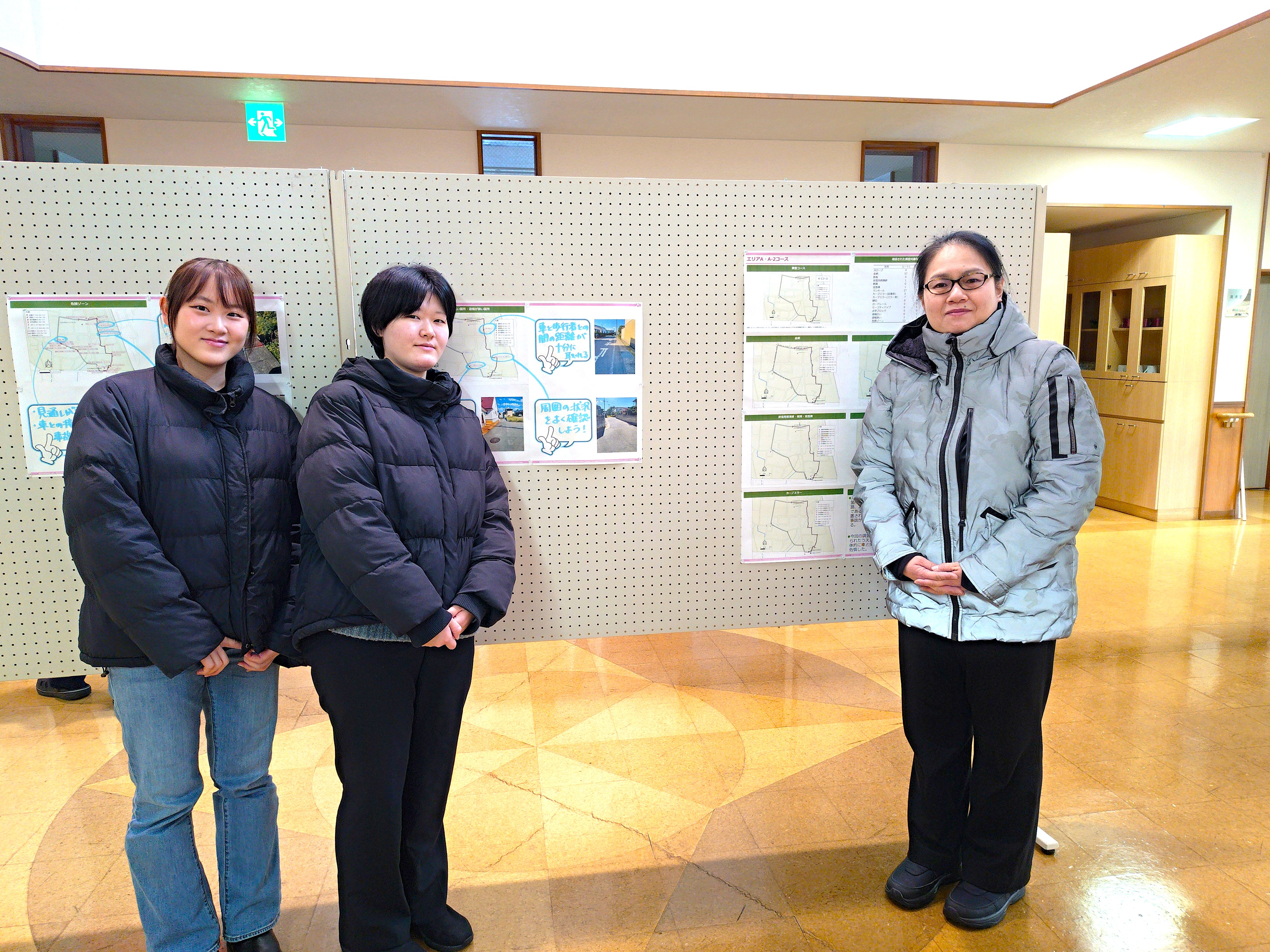 米沢市東部地区の歩行空間調査のポスター展示